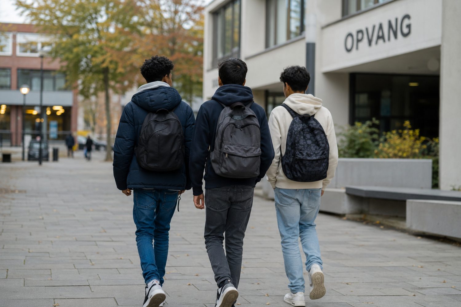 AMV-jongeren bij een opvanglocatie in Nederland